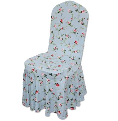 China Paty Cover The Wedding Franco High Quality Banquet Decoration Printing Plain Ruffle Spandex Chair Truck Durable Wholesale for sale