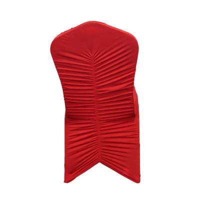 China Wholesale hot sale cheap high quality chair cover durable for wedding banquet ruffle spandex chair cover for sale