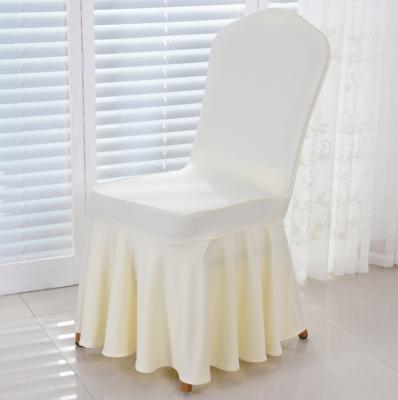 China Wholesale Hot Sale Durable Chair Cloth With Skirt For Wedding Banquet Decoration Pleated Skirt Spandex Chair Cover for sale