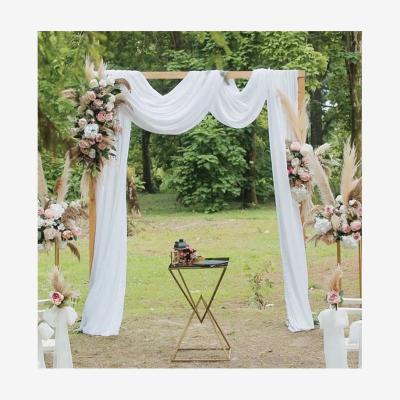 China Wedding Stage Chiffon Curtain Backdrop Light Direct Arch Curtain Draping Cloth Swag Fabric Swag Hanging Decorations for sale