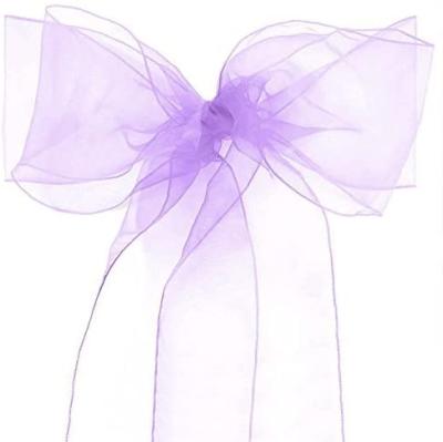 China Hot Sale Disposable Organza Sash Wedding Decoration Chair Sash for sale