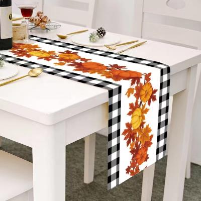 China Wholesale European Style Durable Waterproof For Thanksgiving Day Christmas Printed Table Runner for sale