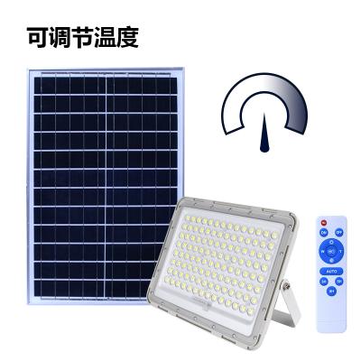 China Energy Saving Waterproof Polycarbonate 50w 100w 150w 200w IP65 Garden Wall Mount Solar Powered Led Solar Flood Light for sale