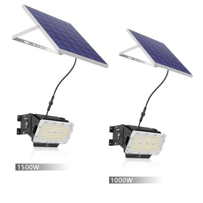 China Garden LUXINT Outdoor 3 Times Brightness 1000W IP67 Led Solar Flood Lights With 6V for sale