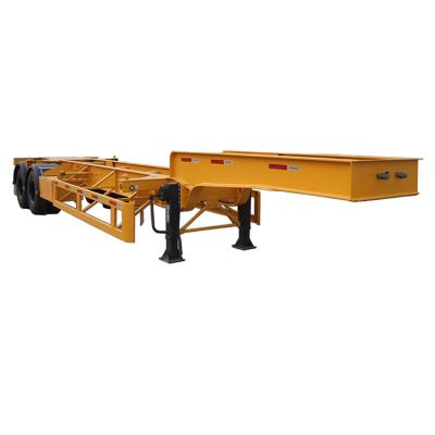 China Skeleton Truck Trailer Star Brand Big Gooseneck 20ft Semi Trailers For Transport Container for sale