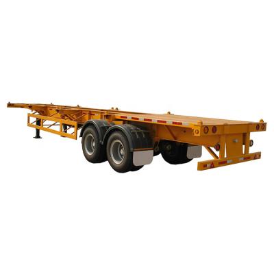 China Truck Trailer Star Trailer Brand Twist Locks Skeleton Semi Trailers 20GP For Transport Container for sale