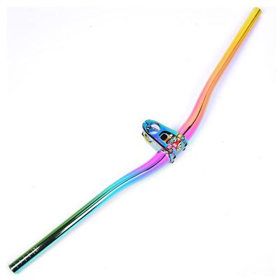 China Lightweight Aluminum Alloy Mountain Bike Handlebar MTB Bike Long Butterfly Grip Bar Rise Handlebars for sale