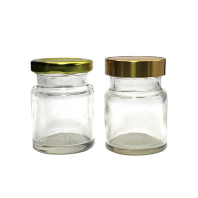 China 50ml 100ml 180ml 280ml High Sustainable Grade Stuffing Jar Bird's Nest Jar Honey Jar With Metal Glass Cap for sale