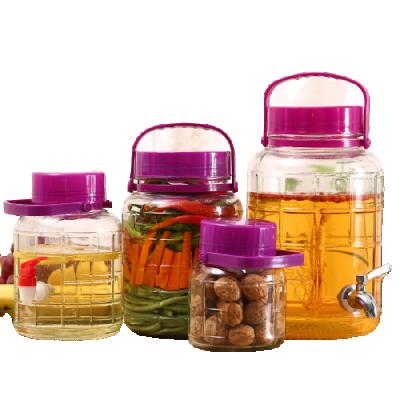 China Wholesale 280ml 350ml 550ml 1500ml Stocked Jam Honey Sauce Pickle Storage Glass Jar With Lid for sale