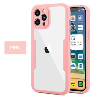 China Hot Selling Transparent Anti-fall Phone Cover Tpu 360 Full Cover Transparent Phone Case For Iphone 11 12 13 pro max for sale