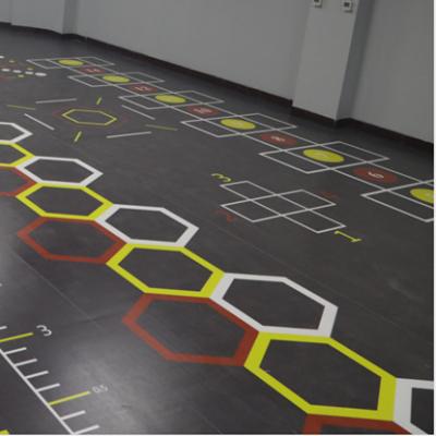 China Customized Design 4.5mm Thick Eco-friendly Paint PVC Flooring With Personal Training Figure for sale