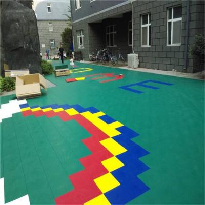 China SPORT COURT Colorful Interlocking Playground Flooring For Kindergarten for sale