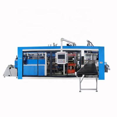 China Full Automatic PVC PP Plastic HIPS Vacuum Hotel Servo Motor PS Thermoforming Machine for sale