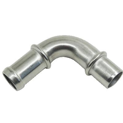 China Customized Metal 304 Stainless Steel Elbow Water Tube Hose For Auto Parts Magnetic Polishing Exterior SS-MTP-020 for sale