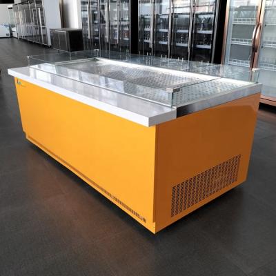 Китай Supermarket Double-temperature Freezer Display Stand Refrigerated Display Counter Frozen Chilled Seafood Fish Ice Display Table продается