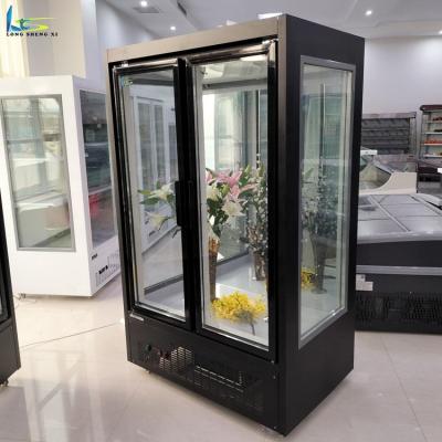 China Fresh Flower Artificial Cooler Showcase Single-temperature Florist Shelf Glass Door Display Refrigerators For Flower for sale