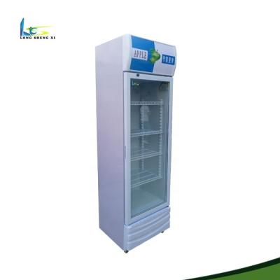 China Single-temperature Environmental Friendly Glass Vertical Fresh Vegetable Fridge for sale