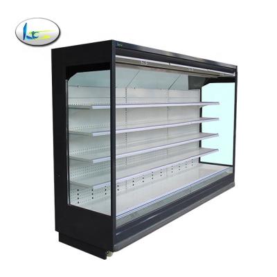 中国 Hot Sale Single-temperature Vegetable Air Curtain Display Fridge Used Fruit Cooler 販売のため