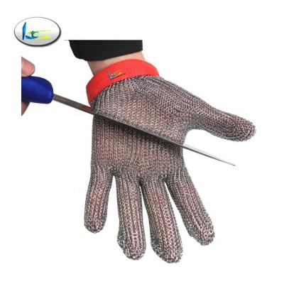 China Level 5 Whole Cut Heavy Duty Wire Mesh Anti-cut Stainless Steel Injury Gloves Safety Protection Hand Gloves for sale