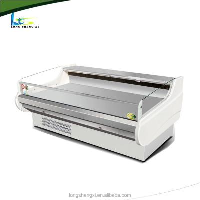 China Energy saving and environmental protection open flat surface meat display cooler/refrigerator showcase made in China Te koop