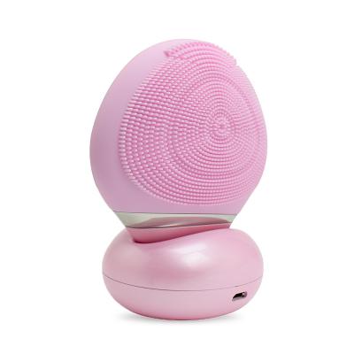 China Moisturizing Cream Silicone Face Brush Silicone Electric Facial Cleansing Vibrating Facial Cleansing Brush for sale