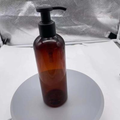 China Personal Care Products Multi-specification Brown PET Bottle Plastic Press Type Shampoo Bottle With Pump for sale