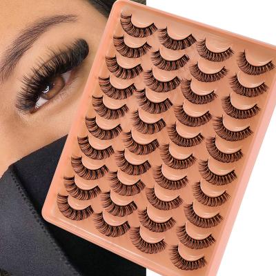 China Full Strip Lashes Curly Lashes 5d Fluffy Mink Eyelashes Wholesale Vendor Custom Box with Your Logo Natural Full Strip Mink Eyelash for sale