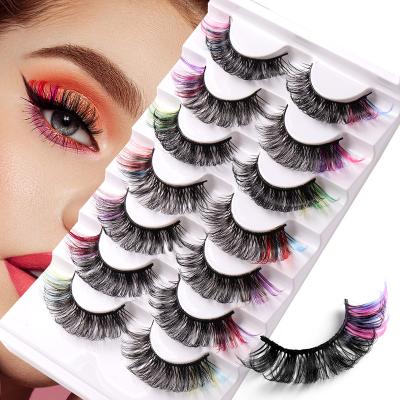 China Full Strip Lashes YINGYI dark black handmade individual YY eyelash lashes wholesale eyelash Faux Mink Eyelashes Black Cotton Band False Eye Lashes for sale