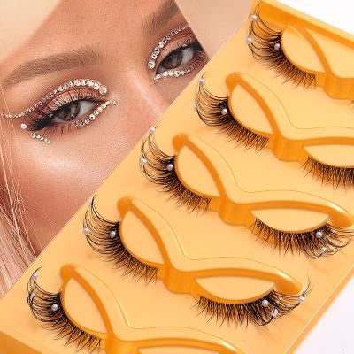 China Full Strip Lashes Wholesale Luxury 3D Natural Eyelashes Private Label Strip Lashes Self Adhesive 15mm 18mm 20mm wholesale eyelashes for sale