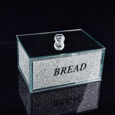 China Glass Product Low Price With Factory Price Wholesale Fine Bread Mirror Fulfillment Shop Glass Decorative Box for sale