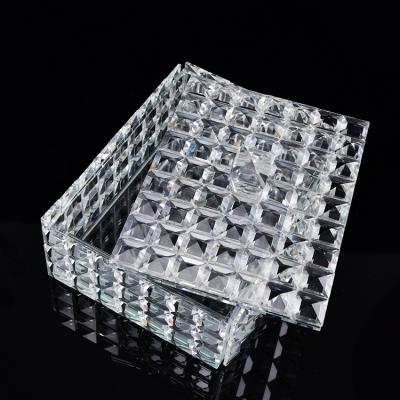 China Decorations.Gifts crystal glass factory direct sales home standard custom clear jewelry storage box for sale