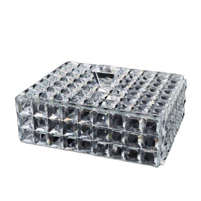 China Transparent Large Capacity Crystal Glass Jewelry Box Home Decoration Glass Box Bread Box Decorations.Gifts With Lid for sale