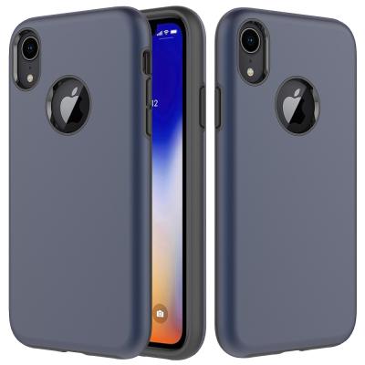 China Shockproof tpu pc 2in1 cellphone combo case for iphone XR with airbag corners tpu pc cellphone case cellphone combo case for sale