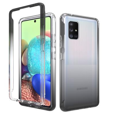 China Colorful shockproof PC bumper and TPU phone cases back cover case for Samsung A71 5G etc. A70s for sale