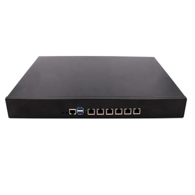 China Fanless Rock 1U Soft Mount Intel VPN Router Mini Core i3 i5 i7 AES-NI 3855U Server PC Industrial Pfsense Firewall 430MM(H)*300MM(W)*44.5MM(D) for sale