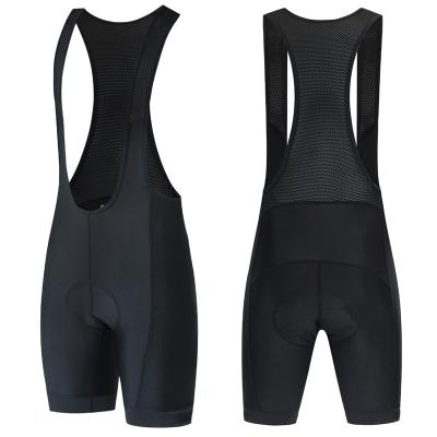 China 2022 Breathable New Pure Black Bicycle Shorts Professional Level Cycling Bib Shorts OEM/ODM Men Bib Cycling Shorts Gel Bib Tight for sale