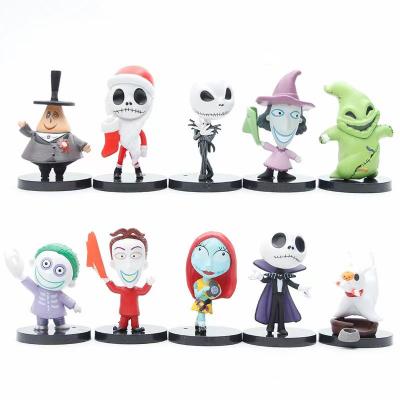 China Cartoon Toy Custom Developed OEM PVC USA Christmas Eve Halloween Jack Skellington Anime PVC Figure Toy for sale