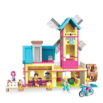 China Customizable DIY Building Brick 658 PCS DIY Vacation Windmill Cottage ABS Material For Girl Room Bricks Legoing Toys for sale