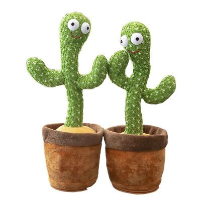 China Support Singing Cactus Stuffed Plush Toys Electronic Shake Dance Cactus Funny Childhood Toys With Song Cute Talking Plush Cactus for sale