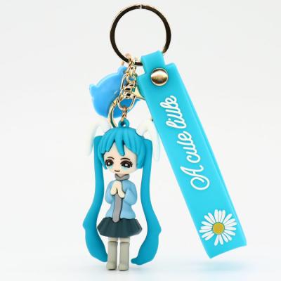 China Professional OEM ODM Environmental Friendly Service Factory Manufacturing 3D Cartoon Doll Key Chain With Custom PVC Rubber Soft Keychain Strap Bag Charm for sale