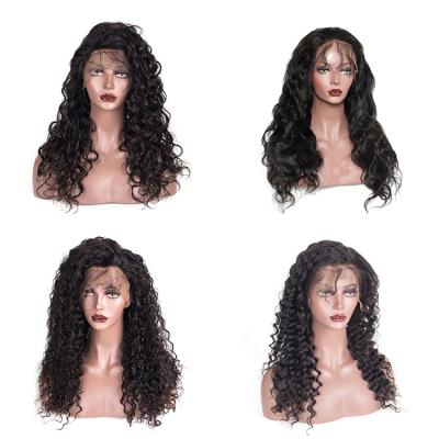 China Brazilian Water Cuticle\Body\Deep Wave\Curly\Loose\Virgin Straight Aligned Human Hair 150 Density Raw Virgin Hair Full Lace Hair Wig for sale