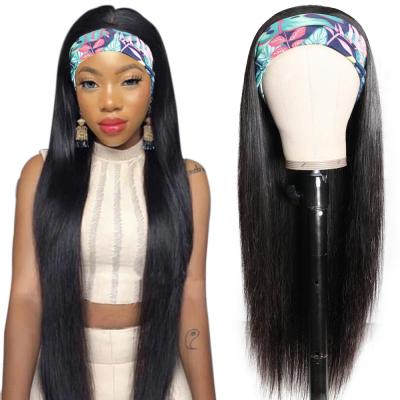 China 100% Wig,Brazilian Hair Wigs,Comfortable Virgin Hair Band Healthy Hair Band Scarf Wigs For Black Women for sale