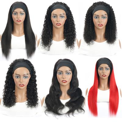 China Wholesale Cuticle Lace Wig Virgin Hair Headband Haft Wigs,Hair Wigs,Headband Hair Glueless Headband Wigs For Black Women for sale