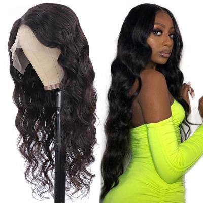 China Body Wave 100% Natural Virgin Human Hair Wigs For Brazilian T Wigs Body Wave 13x4 Part Color Women Lace Front Wigs Transparent Hair Wigs for sale