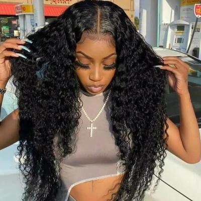 China Wholesale Brazilian Kinky Curly Wig Vendors Wave T Part Lace Front Human Hair Wigs Natural Black Curly Wigs For Black Women for sale