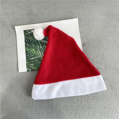 China Amazon Red and White Velvet Unisex Party Supplies Sublimation Christmas Photo Blank Hat Eco-Friendly for Hot Printing for sale