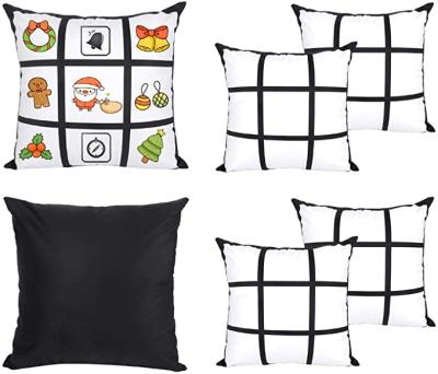 China DIY Anti-Static White Sublimation Masks Nine Panels Sublimation Pillow Cover For Sublimation Printing for sale