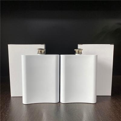 China Contemporary Blank 304 Stainless Steel 8Oz 240Ml Blanks Sublimation Hip Flask For Heat Press Printing for sale