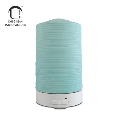 China Popular Modern Manufacturer 7colors LED Yoga Night Light 100ml Gray Ceramic Ultrasonic Diffuser for sale