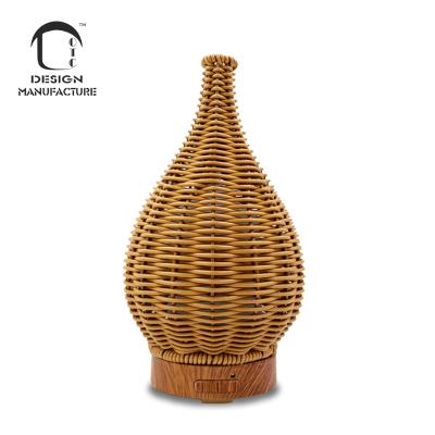 China Wholesale Colors Changeable LED Light SPA Imitated Plastic Rattan Essential Oil Diffuser With 7 Colorful LED Night Lights for sale